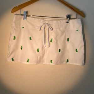 Juicy Couture Beach Surf Royalty Mini Skirt in White and Green
